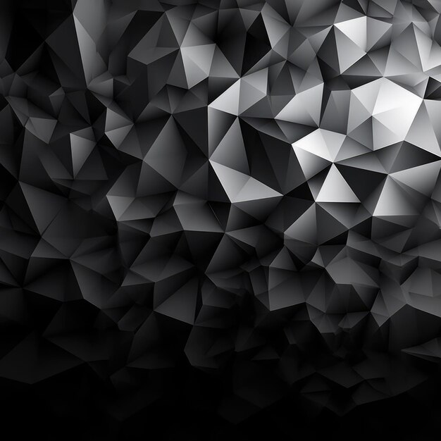 Minimalistic Low Polygon Black and White Background Design