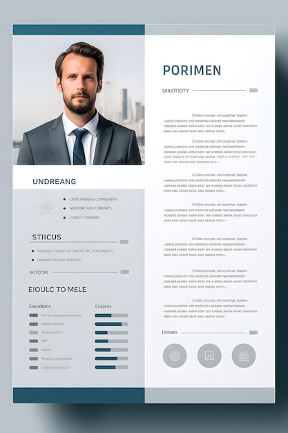 Photo minimalistic organized and professional cv background image a structured layout for resumes