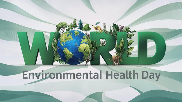 Photo a minimalistic promotional image for world environmental health day