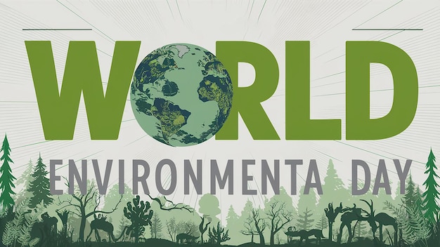 Photo a minimalistic promotional image for world environmental health day