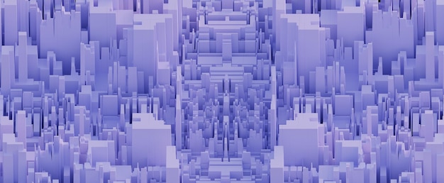 Minimalistic purple metropolis top view background