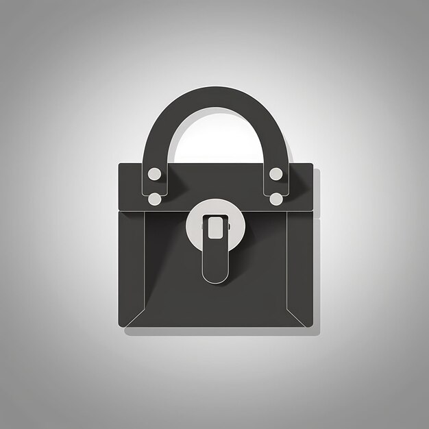 Minimalistic Purse Icon On Bright Monochromatic Background