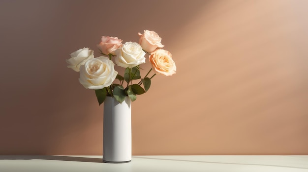 Minimalistic Rose Arrangement Painting