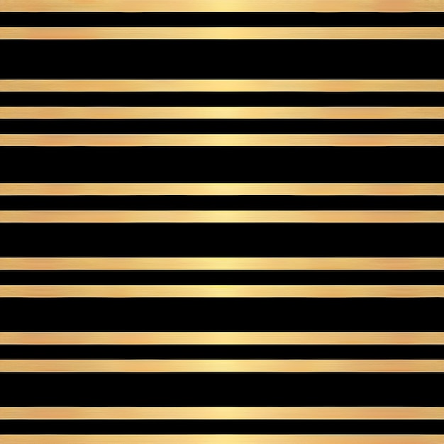 Photo minimalistic seamless single color golden horizontal large stripes patterns on black background