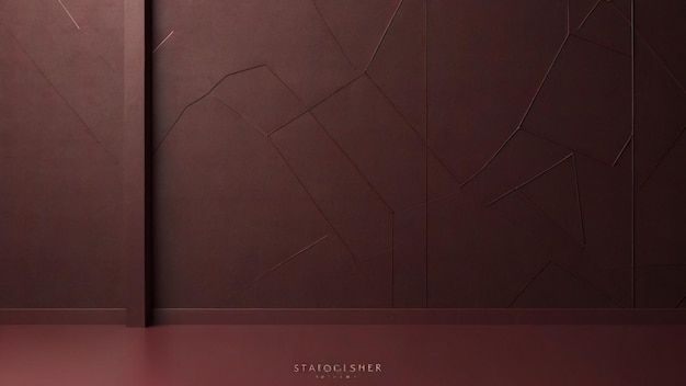 Photo minimalistic simple abstract burgundy background for product presentation