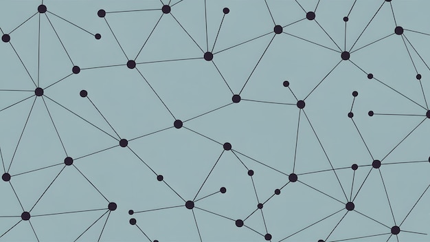 Minimalistic Technology Network Pattern with Connected Dots and Lines on Light Blue Background