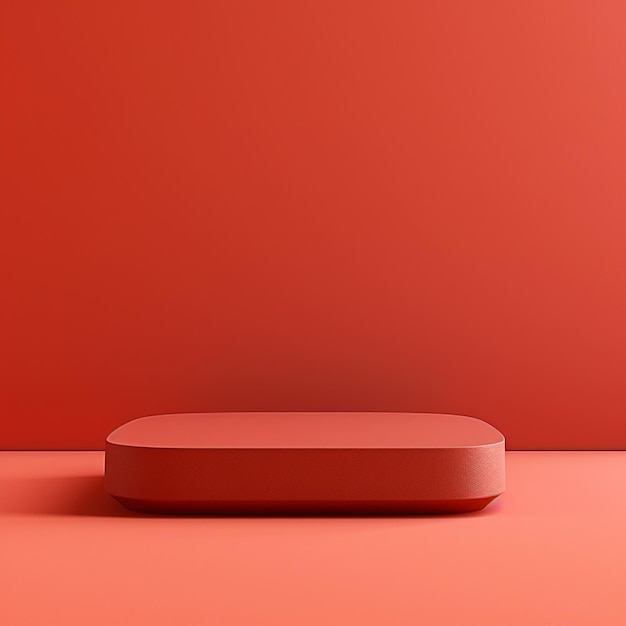 Minimalistic warm red background and surface for a product