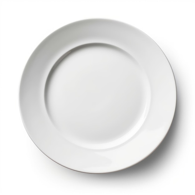 Minimalistic White Plate on White Background