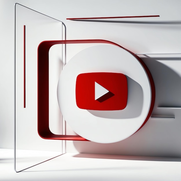 Photo minimalistic youtube logo design