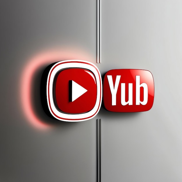 Photo minimalistic youtube logo design