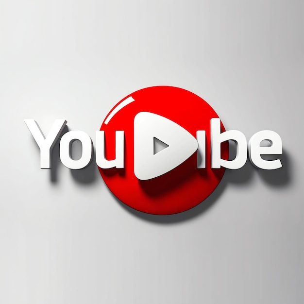 Photo minimalistic youtube logo design