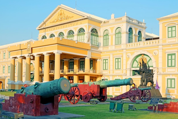 The Ministry of Defence Headquarters of Thailand with the Openair Cannon Museum in Bangkok