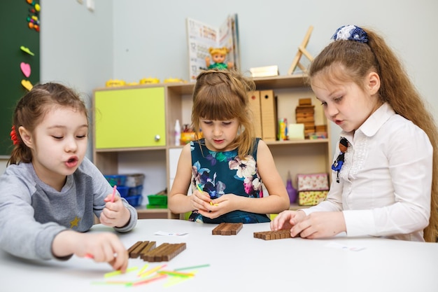 MINSK BELARUS JANUARY 2020 pupils in class of children's development