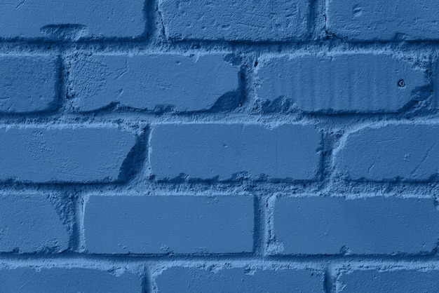 Mint brick wall texture. Background with copy space for design. Trendy blue and calm color.