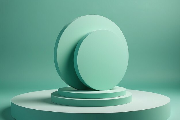 Minty Fresh Elegance Geometric Round Podium Design