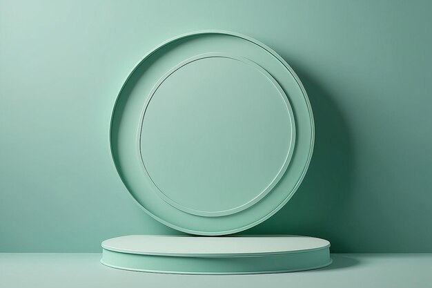 Minty Fresh Elegance Geometric Round Podium Design