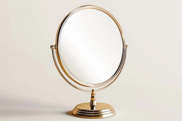 Mirror on metal stand