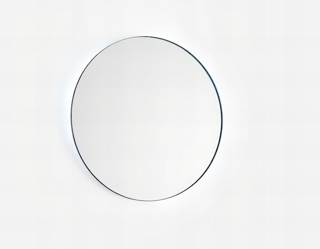 Photo a mirror that has a circle on it