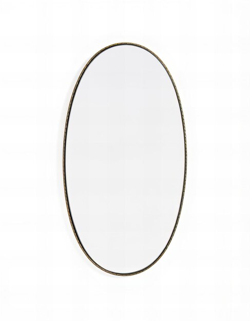 a mirror that has a gold frame on it