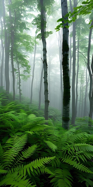 Misty Forest Ferns