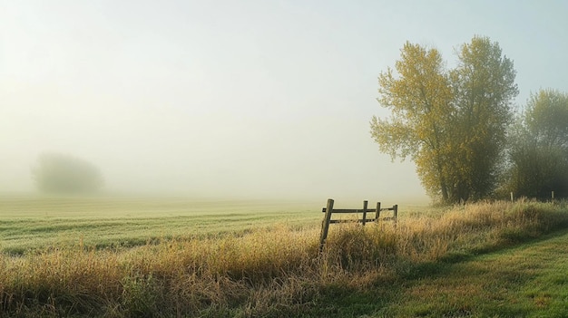 Photo misty morning path