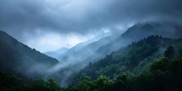 Misty Mountain Range