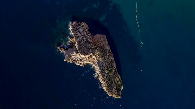 Mitjana island from the air Benidorm Alicante Spain