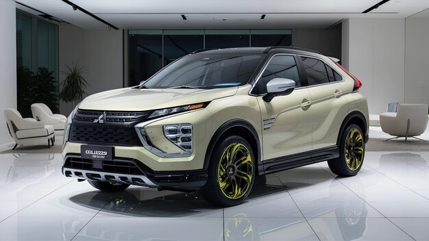 Photo mitsubishi eclipse cross 2024 stylish suv in modern showroom