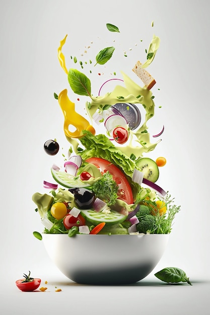 Mix of colorful vegetables on white background