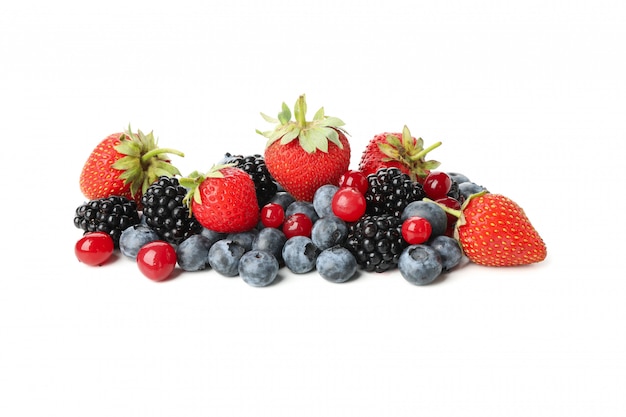 Mix of fresh berries isolated