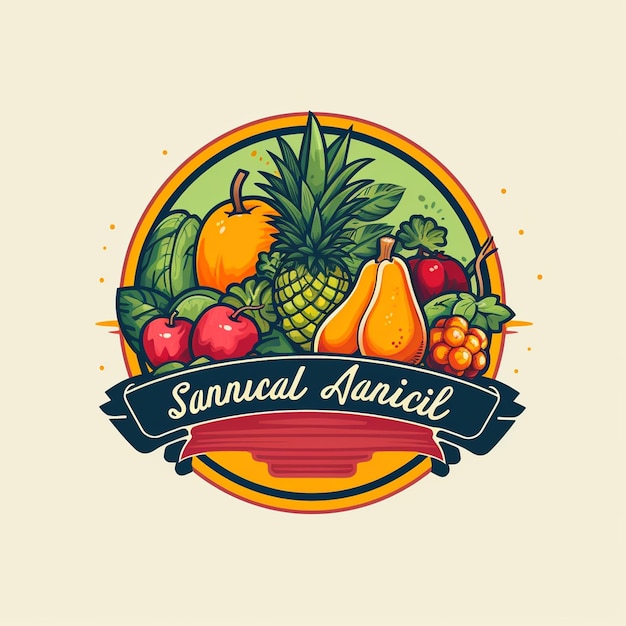 A mix fruit logo design