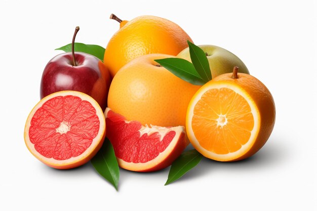 Mix fruits png isolated on transparent background