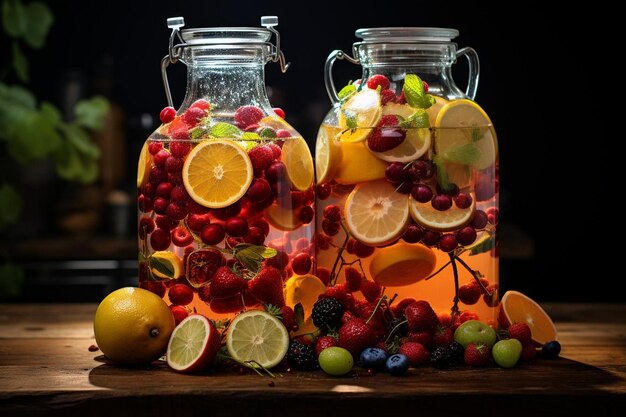 Photo mixed fruit elixir high quality fresh fruit juice picture photography