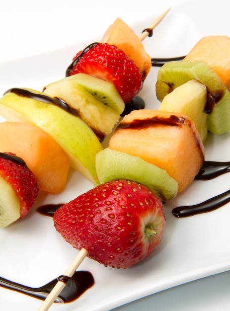 mixed fruit skewer