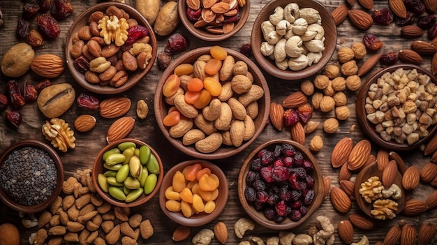 Mixed nuts and dried fruits