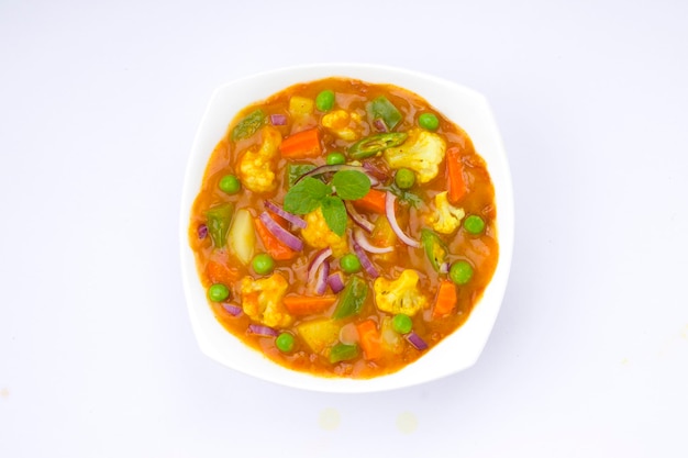 Mixed veg curry or kurma tasty indian dish made with different vegetables