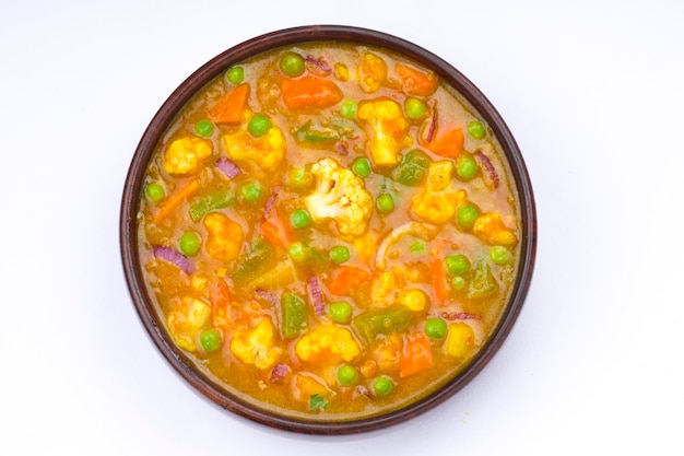 Mixed veg curry or kurma tasty indian dish made with different vegetables