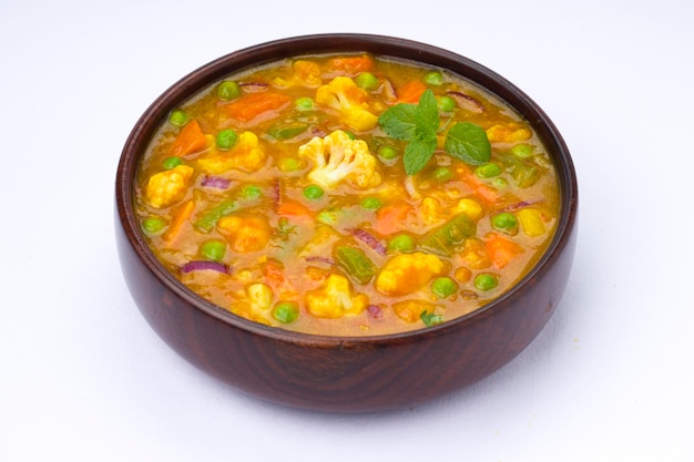 Mixed veg curry or kurma tasty indian dish made with different vegetables