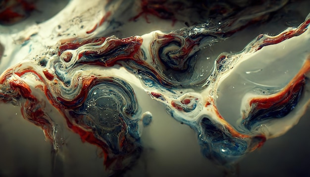 Mixing acrylic paint liquid paint abstract background Beautiful marble background texture marble Liquid stains of paint modern fluid background fluid art 3D illustration