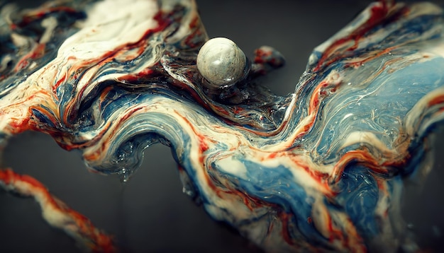 Mixing acrylic paint liquid paint abstract background Beautiful marble background texture marble Liquid stains of paint modern fluid background fluid art 3D illustration