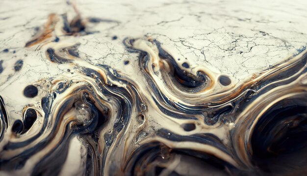 Mixing acrylic paint liquid paint abstract background Beautiful marble background texture marble Liquid stains of paint modern fluid background fluid art 3D illustration