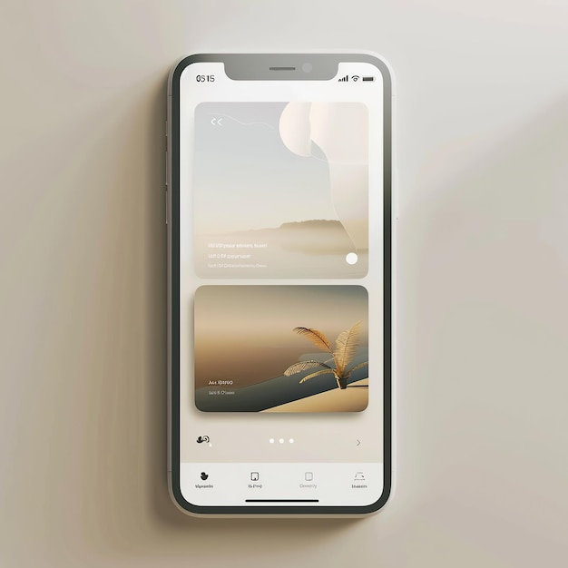 Mobile application screen design in different style and pattern Generative ai