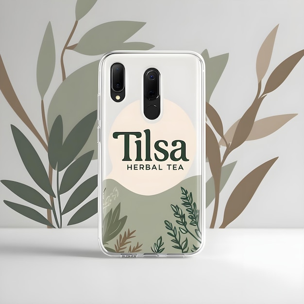 Photo mobile cover tilsa herbal tea print in background cover