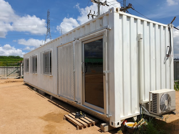 Mobile office buildings or container site office for construction site