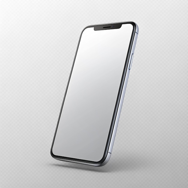 Mobile phone mockup template isolated on White background generative ai