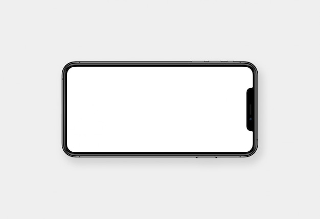 Mobile phone screen horizontal empty blank