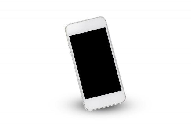 Mobile phone white surface,Cell phone on white surface