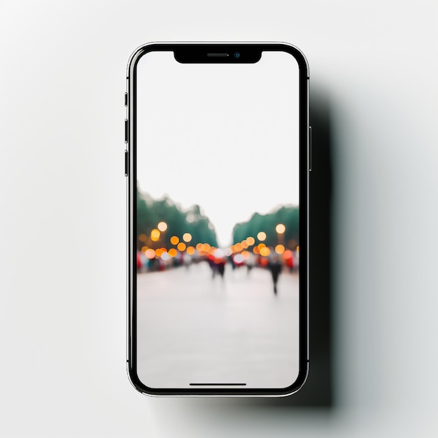 Photo mobile screen mockup display generated in ai