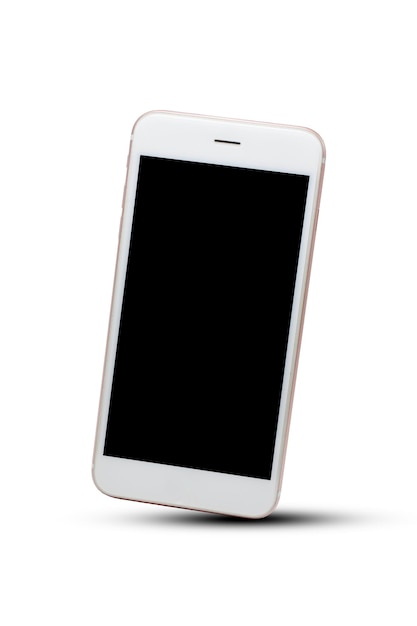 Mobile smart phone on white background technology, cellphone isolate, phone white background