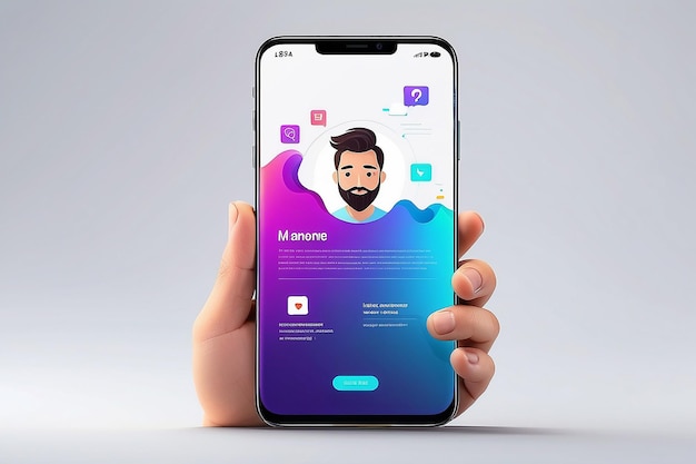 Mobile user concept illustration